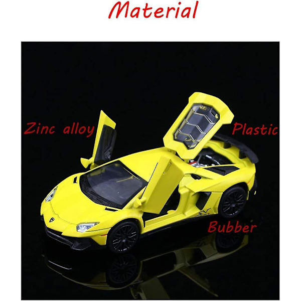 Legerings Samlerobjekt Lamborghini Legetøjsbil Træk Tilbage Støbt Bilmodel Med Lys Og Lyd