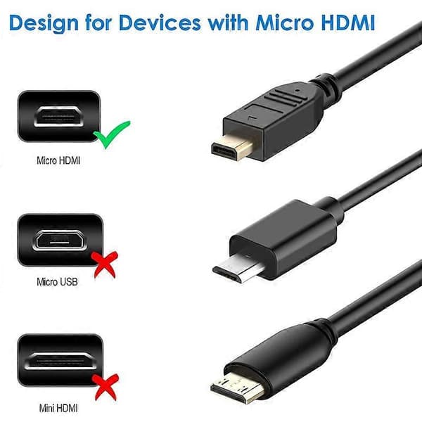 30 cm Mini HDMI Han til Micro HDMI Han Adapterkabel