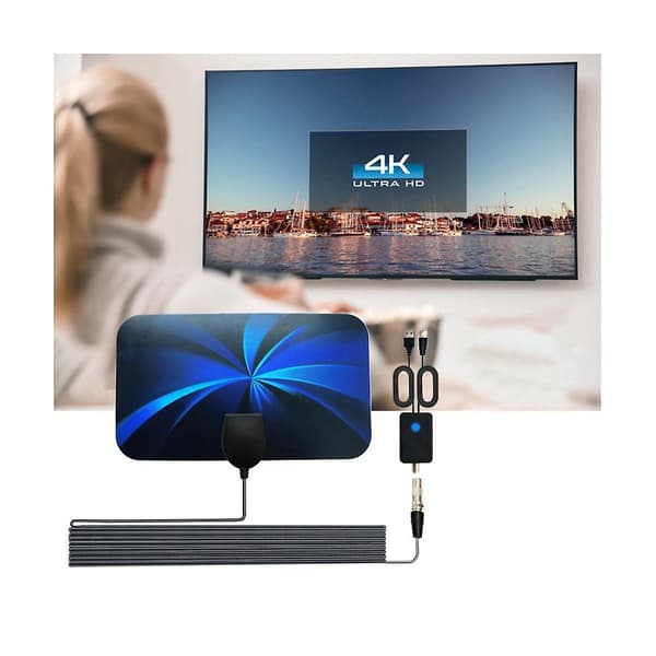 High-Definition Digital TV Antenne Indendørs Digital TV Antenne Mini HDTV Antenne DVB-T2 ATSC Antenne (Sort)