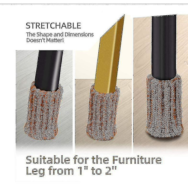 16-pack stolsbensskydd stickade möbelstrumpor