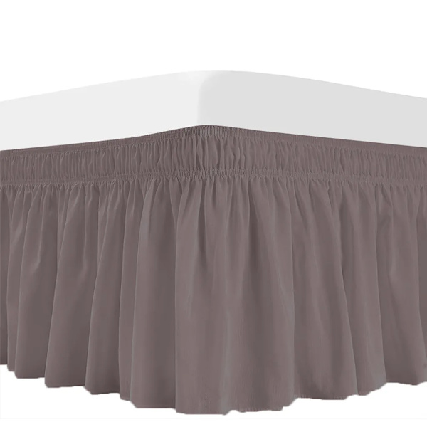 Sängkappa, borstad polyester, med TRE tygsidor, elastisk dammkappa, lätt att fästa, polyester