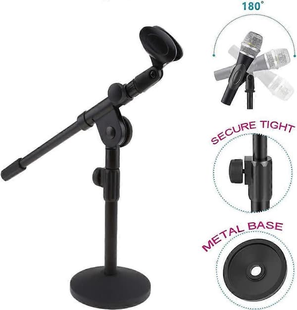 Mikrofonstativ Bord Mikrofonstativer Høydejusterbar