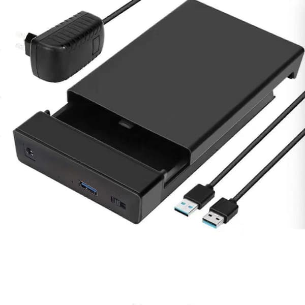 3.5 harddisk kabinet til 3.5'' SATA SSD og HDD USB 3.0 harddisk etui sort S356U3