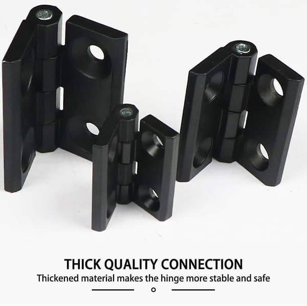 Foldbare hængsler - 4 stk. Hardware Dørhængsler til Husholdningsskabsdør, Zink Legering, Sort, 60 * 60 * 6mm