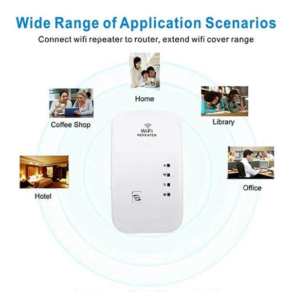 WiFi Repeater Extender 300M 2.4G Wi-Fi Booster Access Point EU Stik