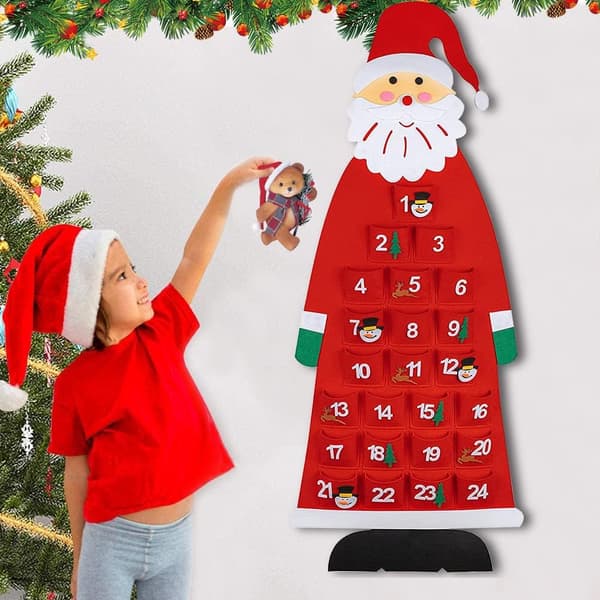 Julekalender med nedtælling, filt julekalender julemand