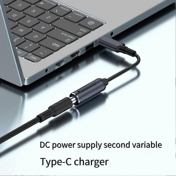 DC Hun-indgang til USB C PD Han-strømkabel, 100W DC4506 Type-C Ladekabel til telefoner,