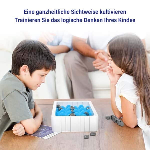 Nytt Magnetiskt Schackspel, Strategispel med 36 Stenar, Rep & Svampbräda (Barn & Vuxna)