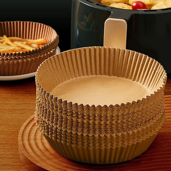 100 st Airfryer Engångs Pappersinsats Non-stick Bakplåtspapper （20cm-100st）
