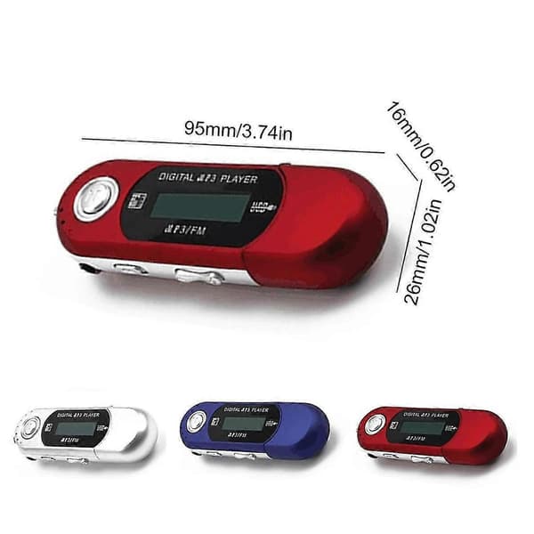 Mini MP3-afspiller Lille Flash Drive Multilingual LCD Musikafspiller (C)