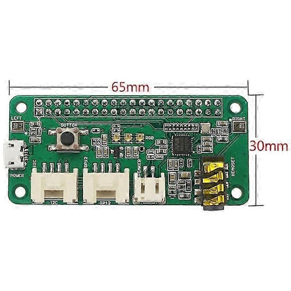 ReSpeaker 2-Mics Pi Hat for Raspberry Pi 4 Model B Stemmemodul Dobbel Mikrofon Array for Raspberry