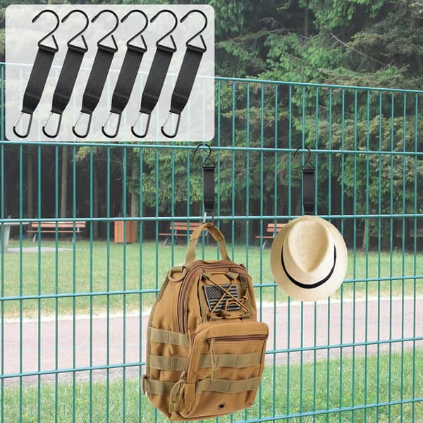 6-pack basebollstängselkrokar Nylon säkerhetsbältesspänne stängselkrokar