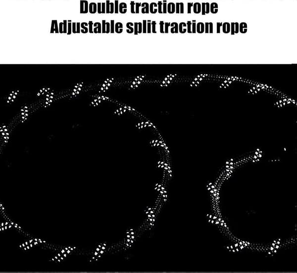 Dubbelt Hundkoppel, Bungee Split Rep, Robust Stötdämpande Rem för Promenader Svart L