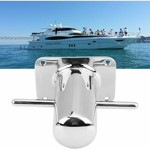 Rustfrit stål båd Samson Post Cross Pullert Fortøjningsbit til Marine Yacht 120mm 90mm