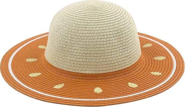 Jentebarn Sommer Høyre Brede Floppy Strand Solhatt i Halm