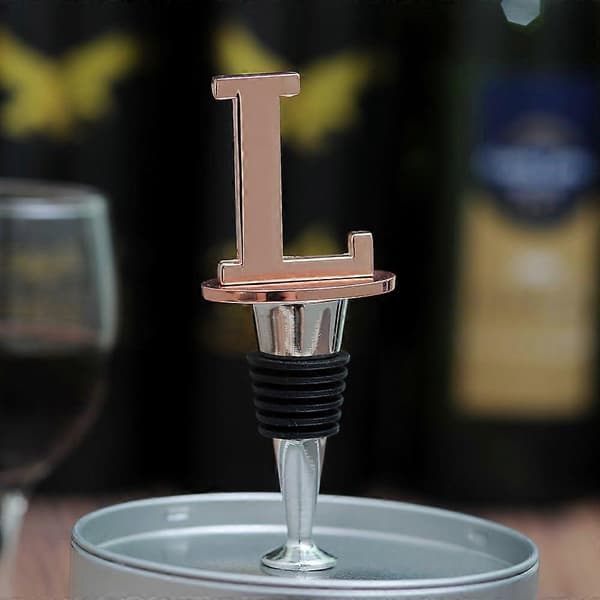 Roséguldfärgad flaskpropp passar standardvinflaskor, present till älskare, köksinredning, roséguldfinish