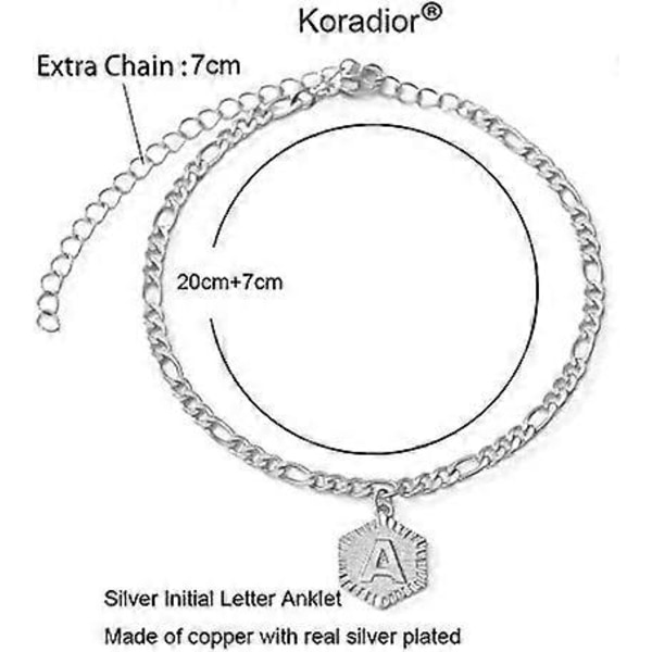 Initial Anklets för Kvinnor Silver Anklet Guld Bokstav Anklet med Initialer Guld Anklets för Kvinnor Initial Anklet Silver Anklets för Kvinnor Initial