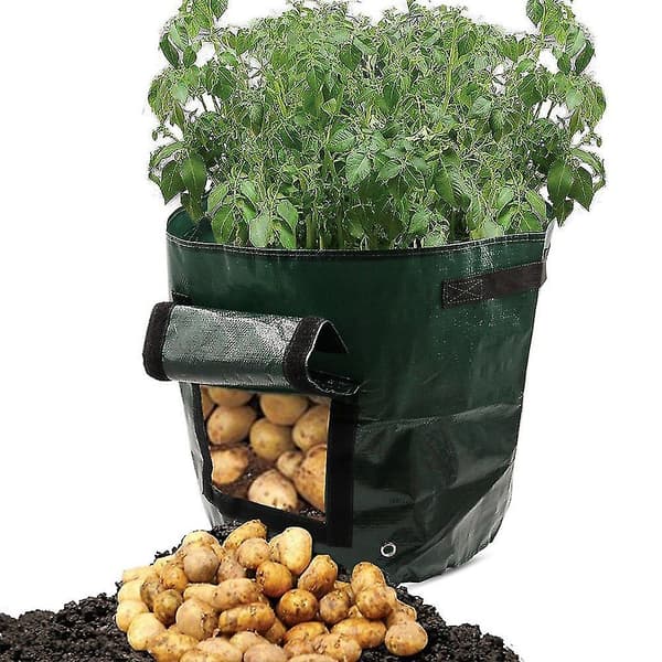 2-pack Potatisodlingssäckar, 7 gallon odlingssäckar kompatibla med potatis, tomat, morot
