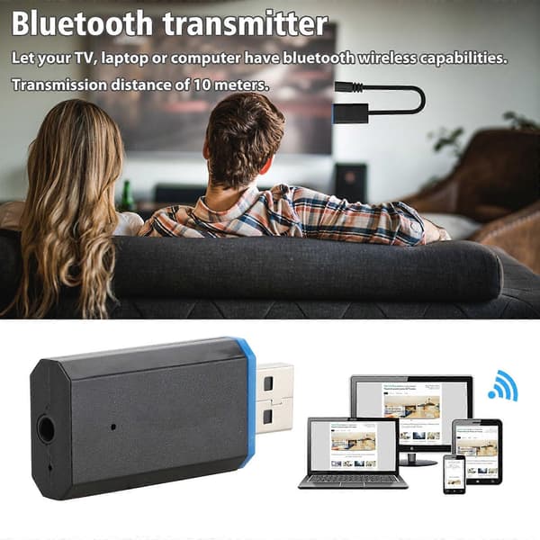 Bluetooth, Sender, TV, Trådløs, 5.0, Adapter