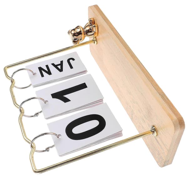 Evighetskalender Dekor Vändbar Skrivbordskalender Återanvändbar Evighetskalender Bordskalender