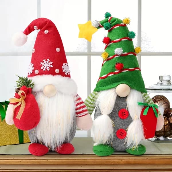 2 st Jul Tomte Ornament Juldekorationer