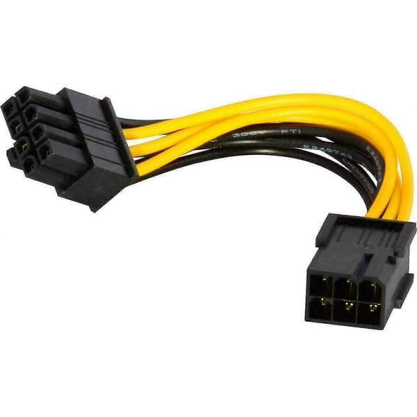 6-pin til 8-pin PCI Express strømomformerkabel for GPU-videokort PCIe PCI-e
