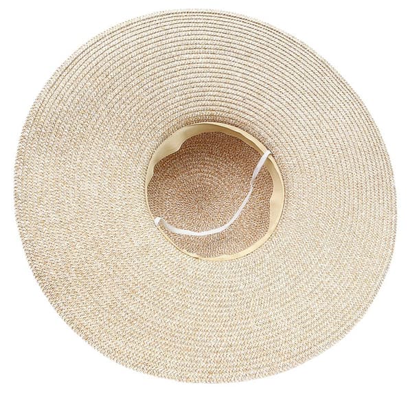 Dame Solhat Bred Skygge Sammenfoldelig Justerbar Sommer Strand Solhat UPF 50+