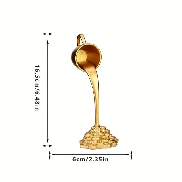 Guldfarvede kunstige kaffeornamenter gold
