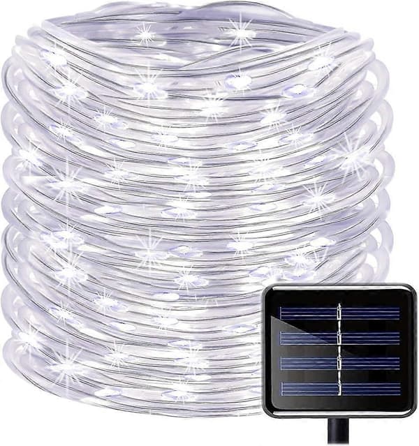 10M 100-LED Solarlys, 8 Moduser Vanntett Hage Juletre Dekor