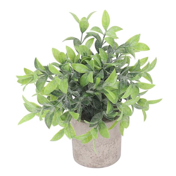 Sæt med 3 dekorative kunstige planter i potter, kunstig eukalyptus til kontoret