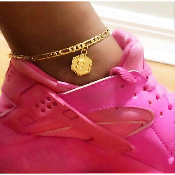 Initial Anklets för Kvinnor Silver Anklet Guld Bokstav Anklet med Initialer Guld Anklets för Kvinnor Initial Anklet Silver Anklets för Kvinnor Initial