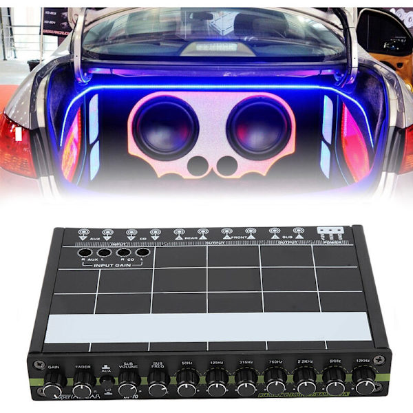 1 st bilstereo EQ-equalizer med 7 band