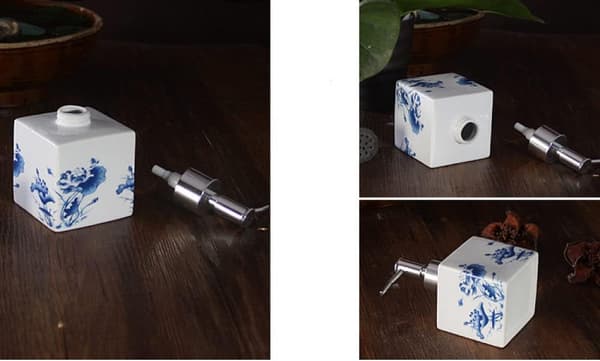 Keramisk emulsions sæbedispenser med pumpe White