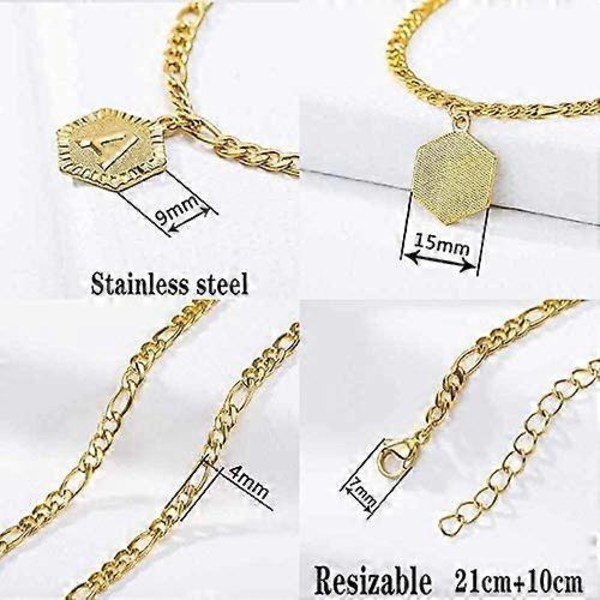 Initial Anklets för Kvinnor Silver Anklet Guld Bokstav Anklet med Initialer Guld Anklets för Kvinnor Initial Anklet Silver Anklets för Kvinnor Initial