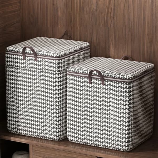 2-pack stora förvaringsväskor, hopfällbara förvaringsväskor med fönster (140L + 180L)