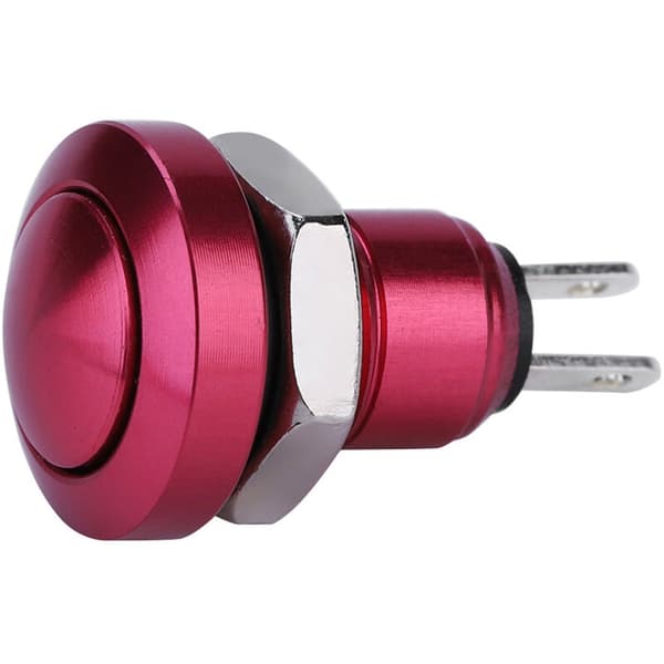 1A 24V 8mm Mini Vanntett Bil Momentan Trykknapp Strømbryter Sinklegering