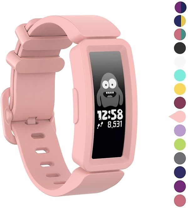 Silikonarmband Kompatibla med Fitbit Ace 2, Ersättningsarmband 3-pack