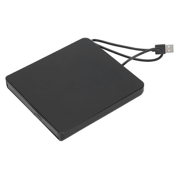 Extern DVD-enhet USB2.0 Portabel DVD-spelare för Windows XP/ Wind10/ Vista/7/Linux/OS X Svart