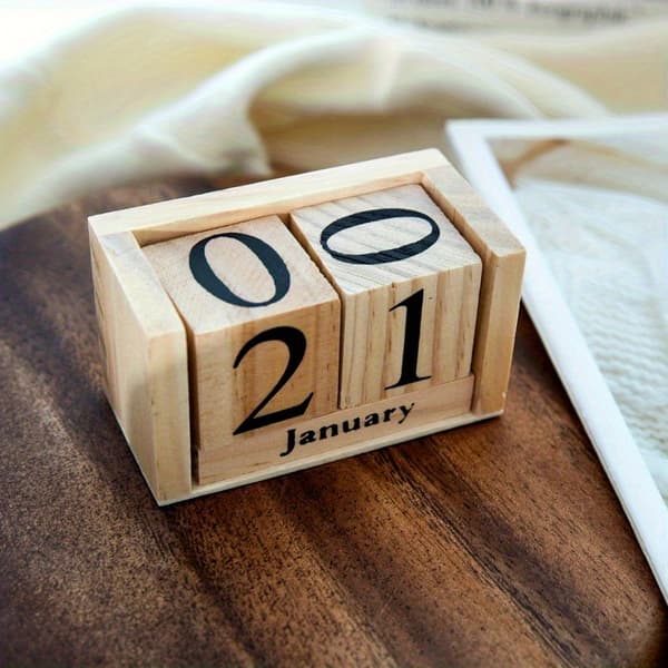 1 Gjenbrukbar skrivebordskalender i tre primary