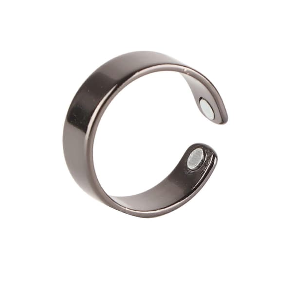 Åben Magnetisk Ring Appetitkontrol Trætheds Lindring Sikker Simpel Magnet Kobberring til Mænd Sort