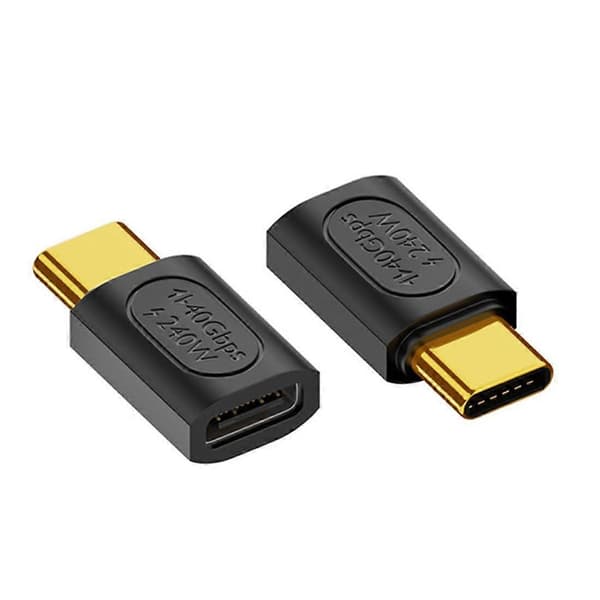 2-pack USB C-adapter PD240W snabbladdning, 8K60Hz video, 40 Gbps dataöverföringskontakt