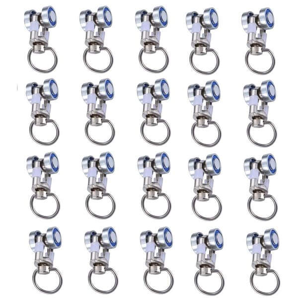20-pack gardinskenrullar, gardinskenrullar i metall, glidhjul