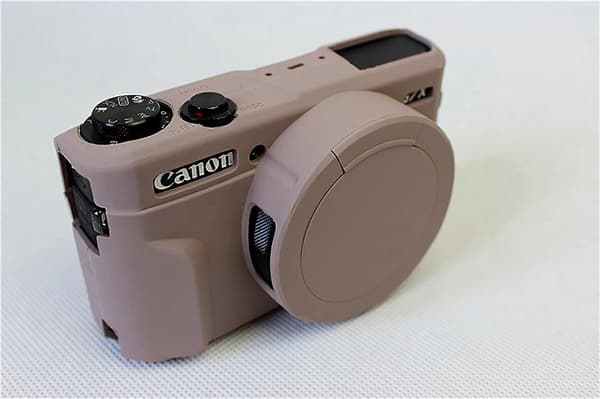 Silikon Avtakbart Linsebeskyttelse For Canon G7x Mark ii Grå