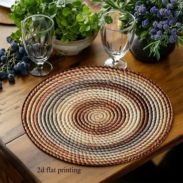 Neliosainen pyöreä 2D-tulostettuTabletti-setti 4PC