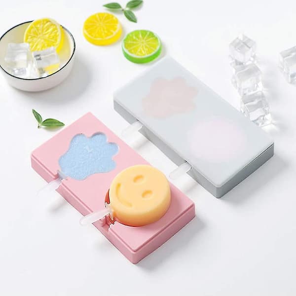 Isform Isforme Popsicle Form Sæt, Med Låg, Let At Fjerne, Silikone, DIY