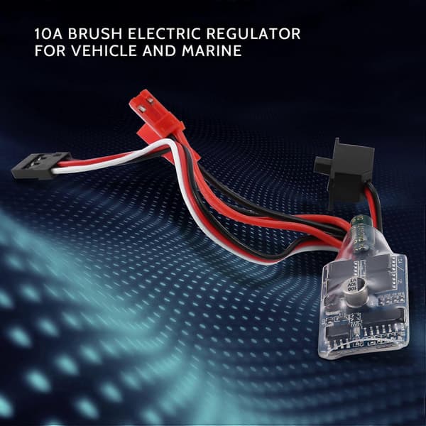 Rc ESC 10a Børstet Motor Hastighetskontroller for 1/16 18 Rc Bil Båt Tank