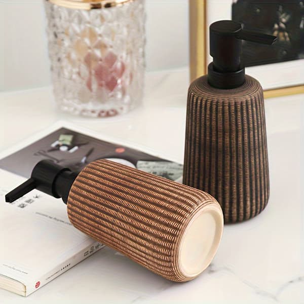 Elegant keramisk sæbedispenser (400 ml) brown