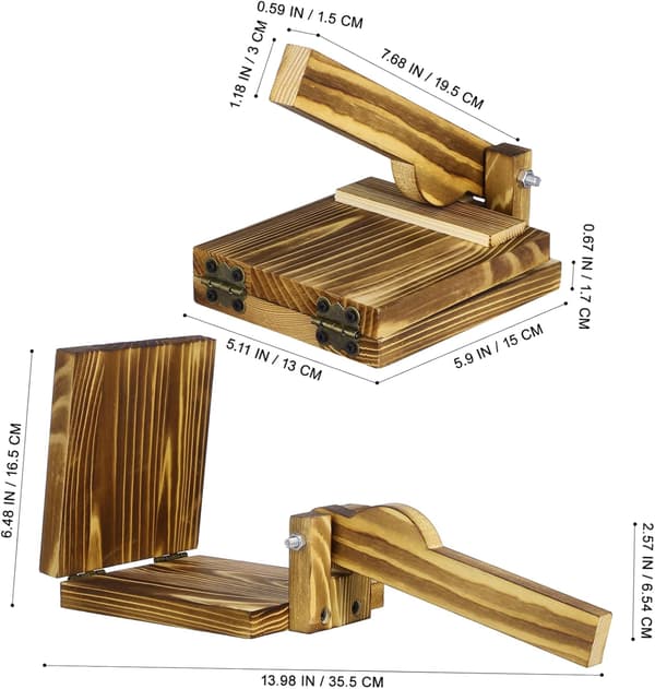 DIY dumpling wrapper-sæt med manuel dejpresse Wood color