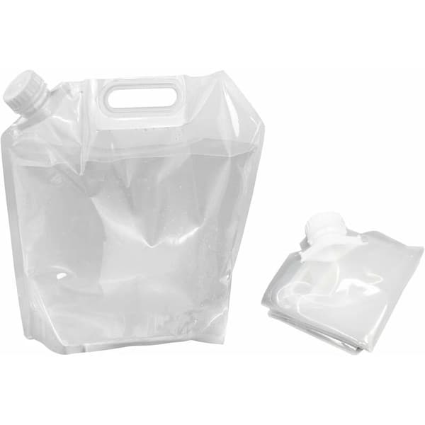 Vikbar vattenbehållare, bärbar vikbar vattentank för utomhusbruk och camping, 2-pack, 5L och 10L, vit?? - MODOU