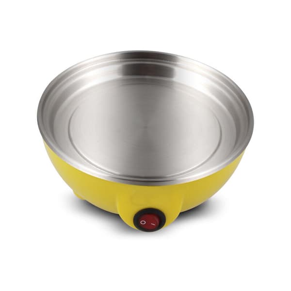 Husholdnings eggdamper eggkjele rustfritt stål automatisk avslåing mini eggkoker (rosa)